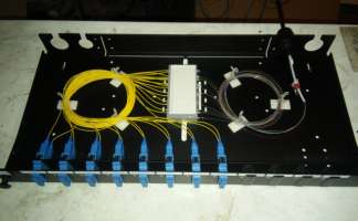 Fibreoptic patch panel with SC connectors